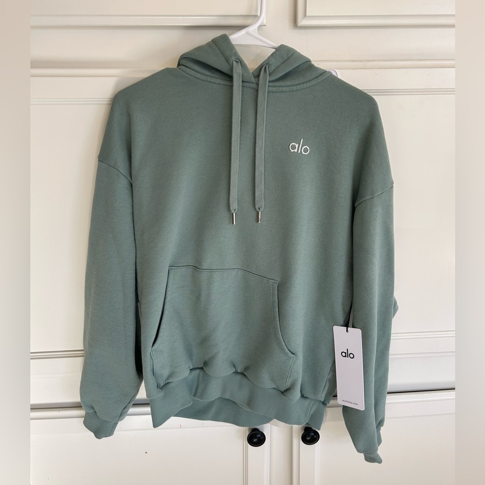 Alo Accolade Hoodie Botanical Green NWT